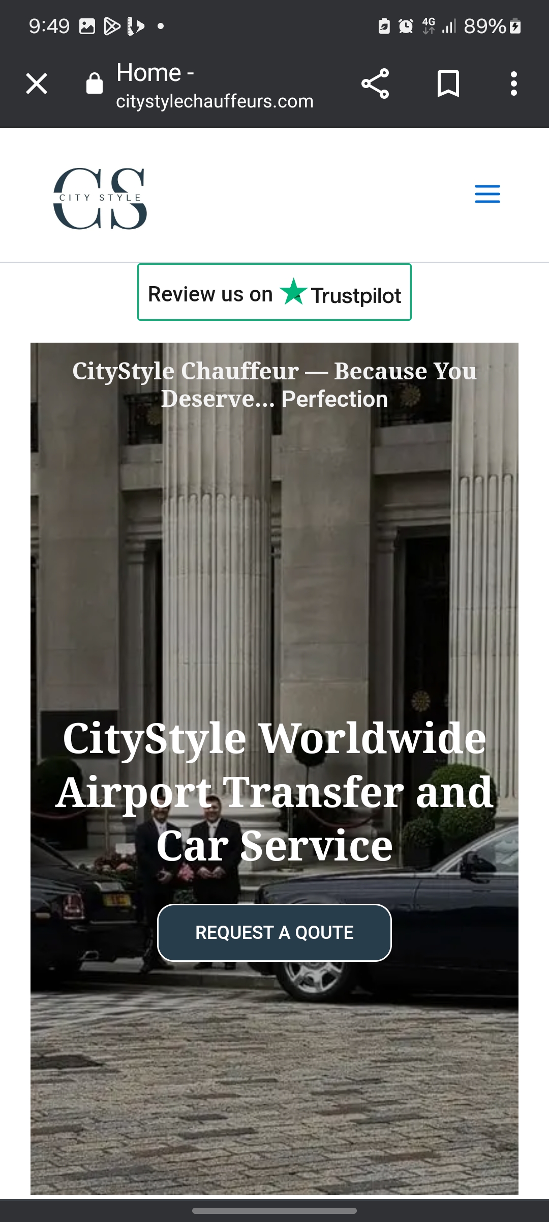Chauffeur Booking Website